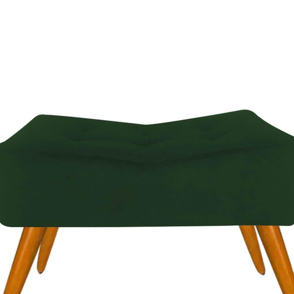 Puff Decorativo Gabriela Suede Verde Pés Palito House Móveis