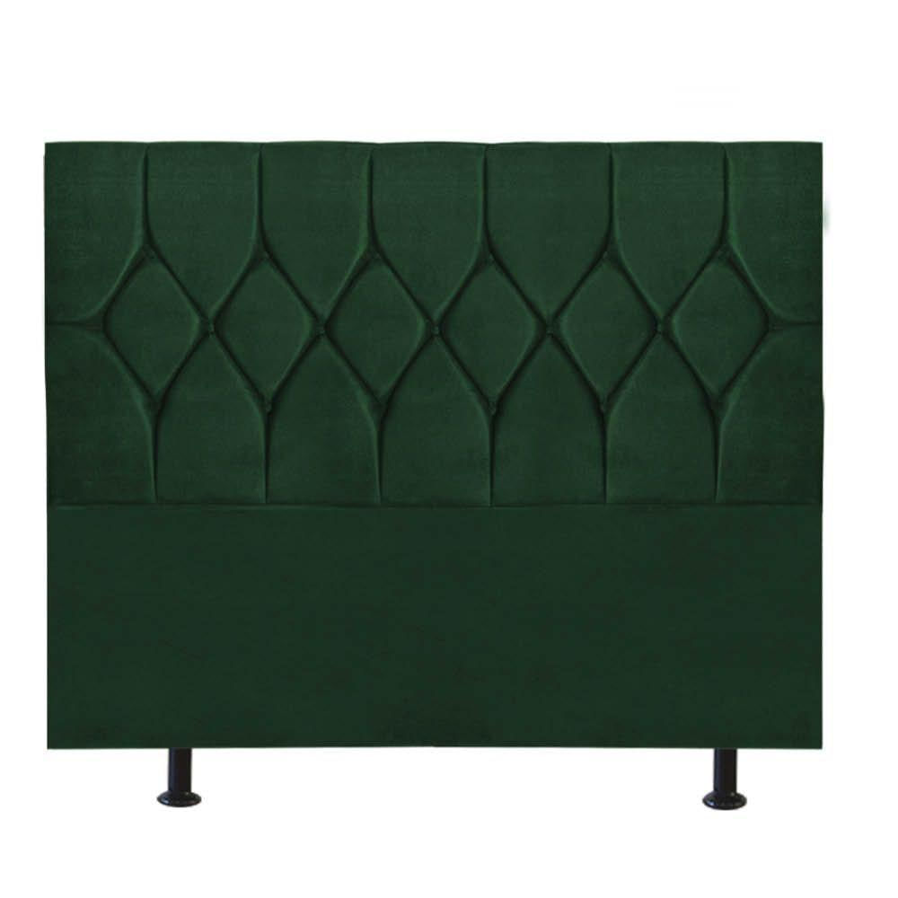 Cabeceira Estofada Istambul Capitonê 140cm Casal Box Quarto Suede Verde - Gat Magazine