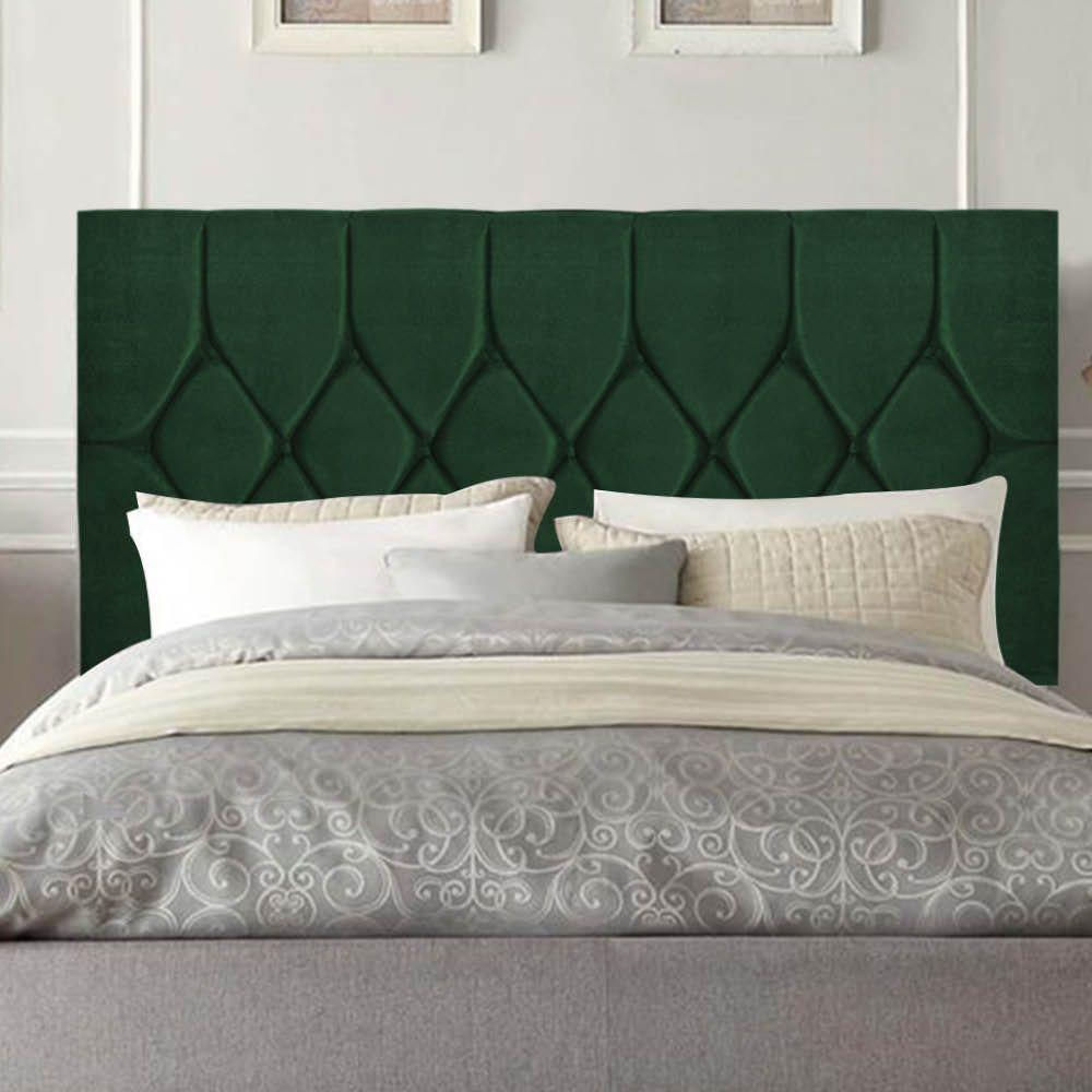 Cabeceira Estofada Istambul Capitonê 140cm Casal Box Quarto Suede Verde - Gat Magazine