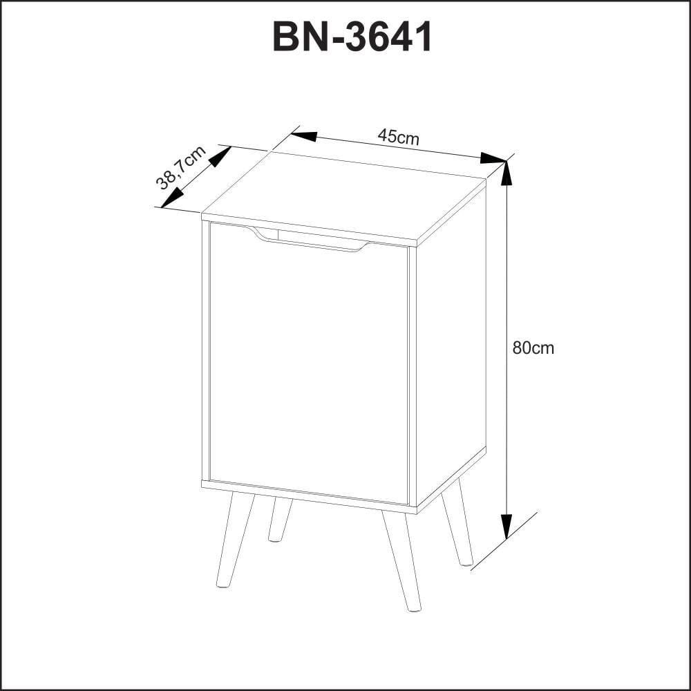 Gabinete Para Banheiro Amêndoa Com 1 Porta Bn3641 Tecnomobili