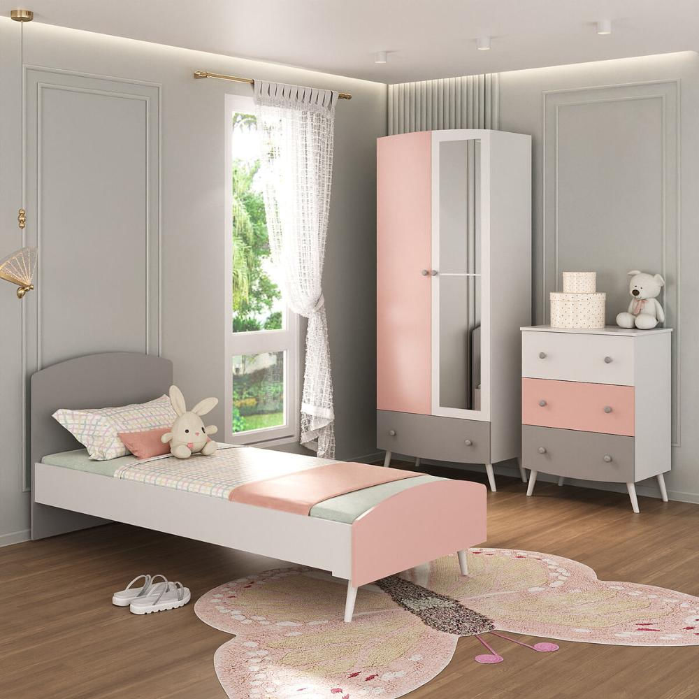 Quarto Infantil Completo para Colchão 188x78cm Doçura Multimóveis MP4330