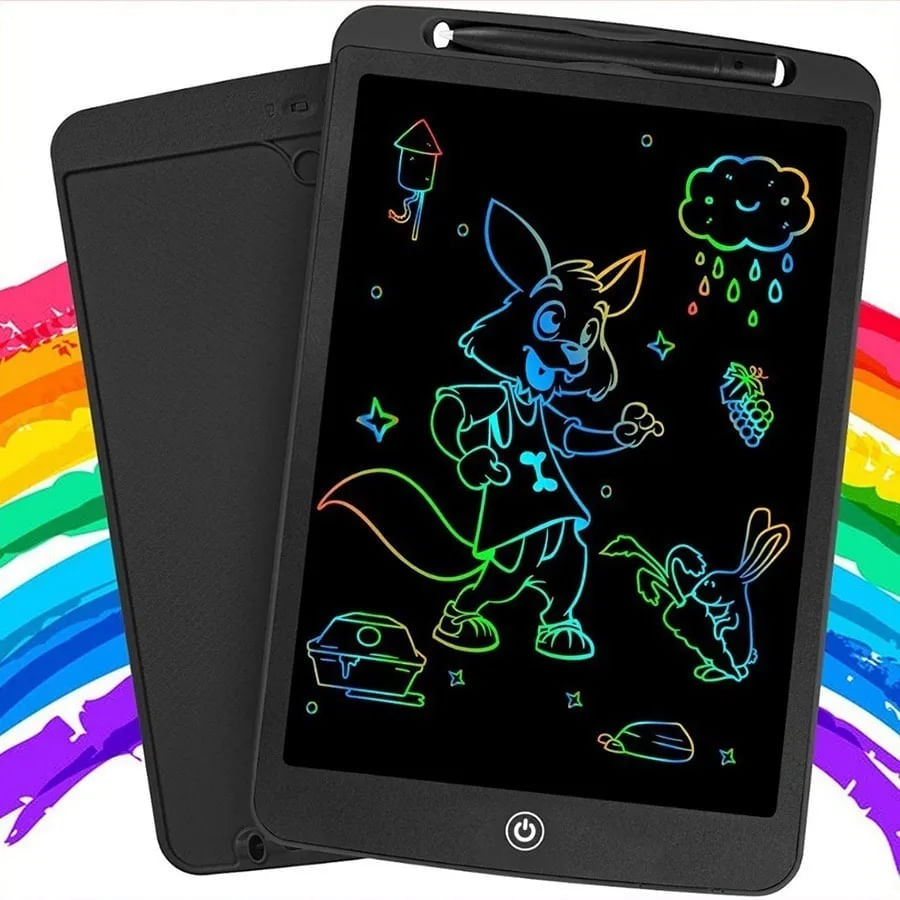 Tablet Infantil LCD Lousa Magica Para Desenho e Estudo 8,5 Preto