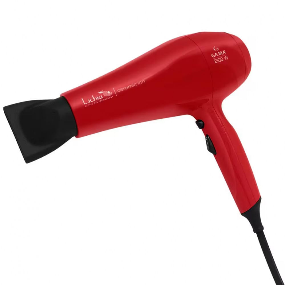 Secador de Cabelos GA.MA Italy Lichia Ceramic Íon Motor AC Profissional 2100W Vermelho / 220V