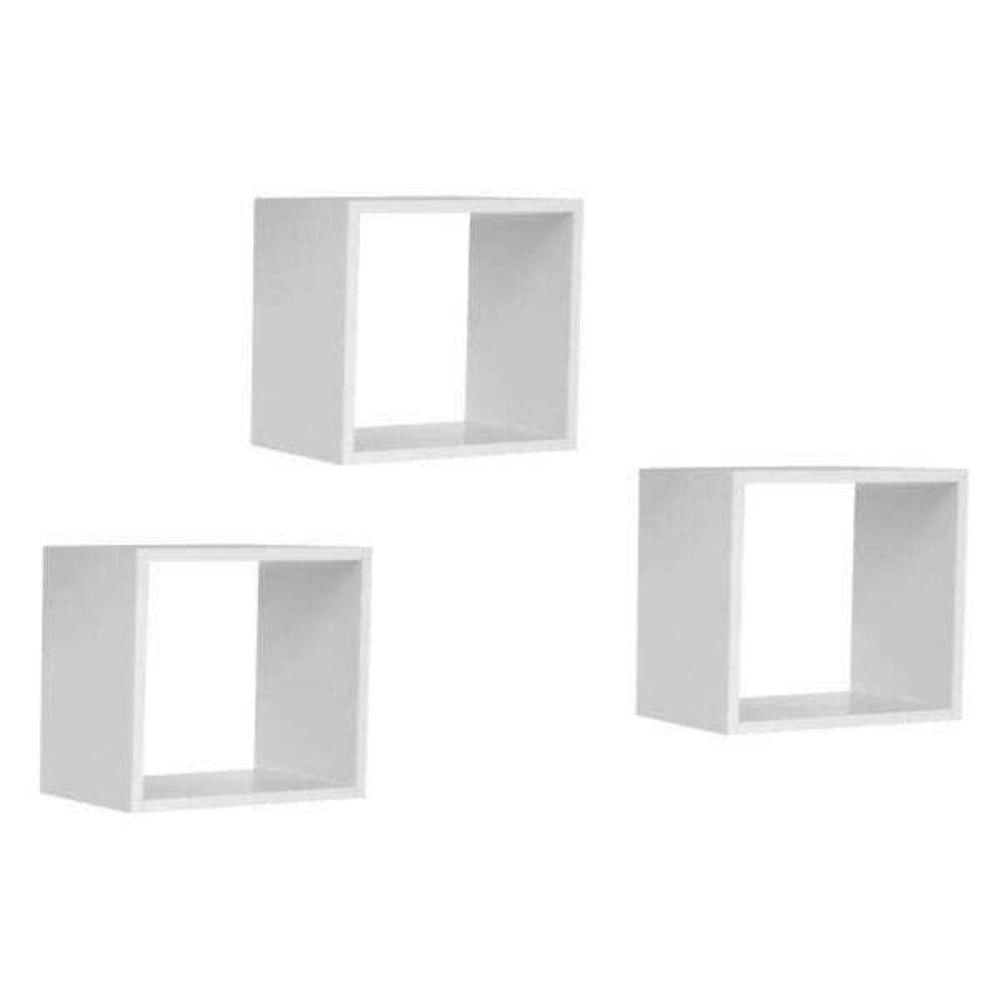 Kit 03 Nicho Decorativo 30x30 Cm Quarto Sala Recepção Salão De Beleza branco