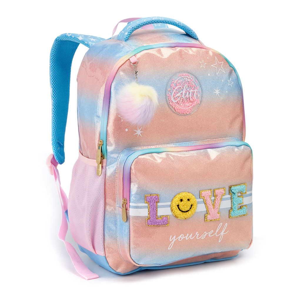 Mochila Love Glitter 17" MI42043 Seanite