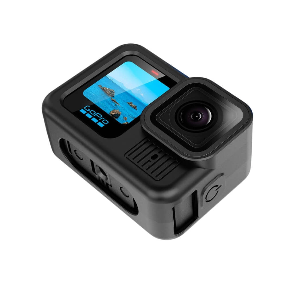 Capa de Silicone para GoPro Hero 13 Black + Tampa para Lente + Cordão Cor: Preto