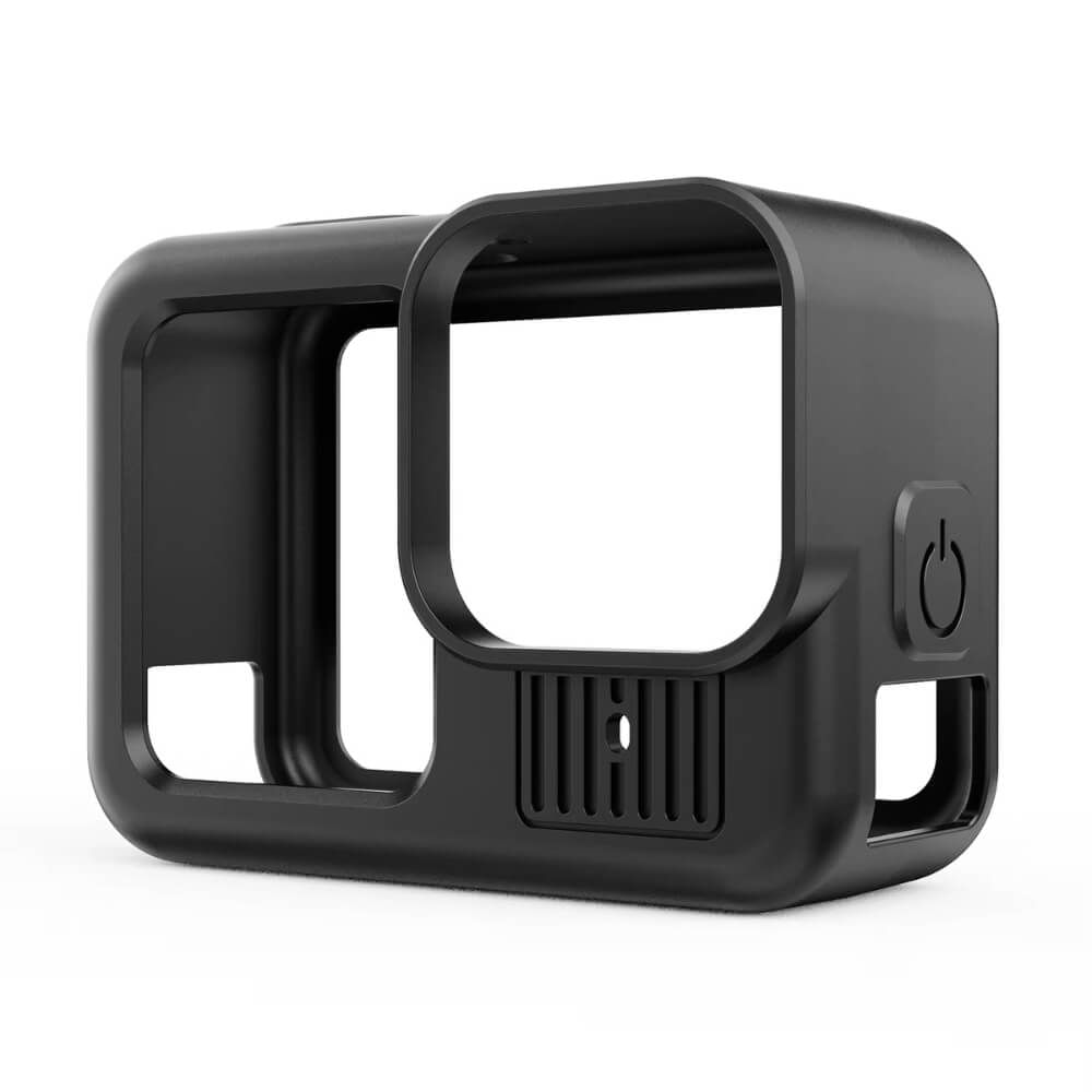 Capa de Silicone para GoPro Hero 13 Black + Tampa para Lente + Cordão Cor: Preto