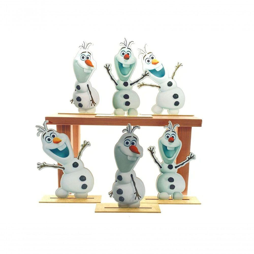 Kit Display De Mesa 6 Peças Para Festa Olaf Mdf