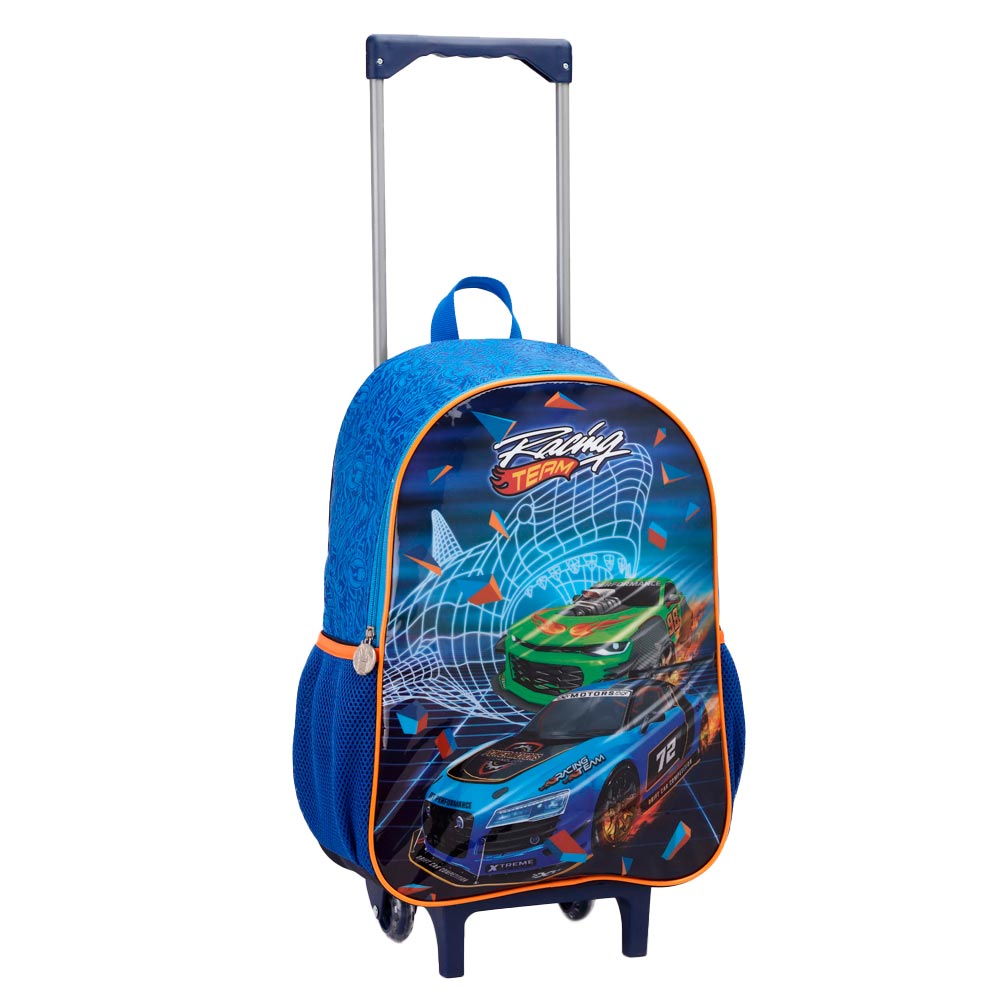 Kit Mochilete com Lancheira e Estojo Escolar Infantil Carros Seanite