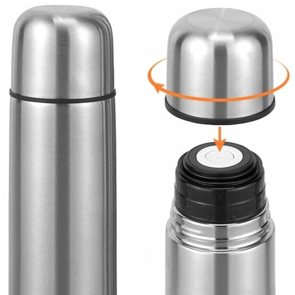 Garrafa Térmica Inox Com Tampa 500 Ml Perfeita Para O Dia A Dia