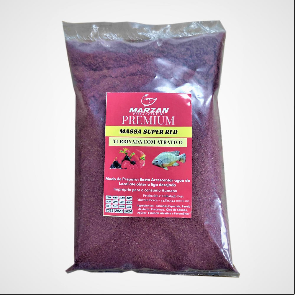 Massa Para Pesca Premium Marzan - Sabor Super Red