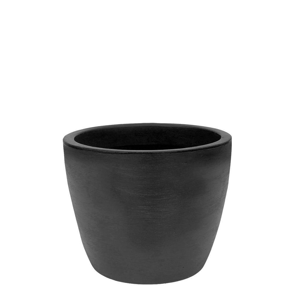 Vaso Malta Redondo 42 X 33 Cm Cor 07 - Preto Sólido