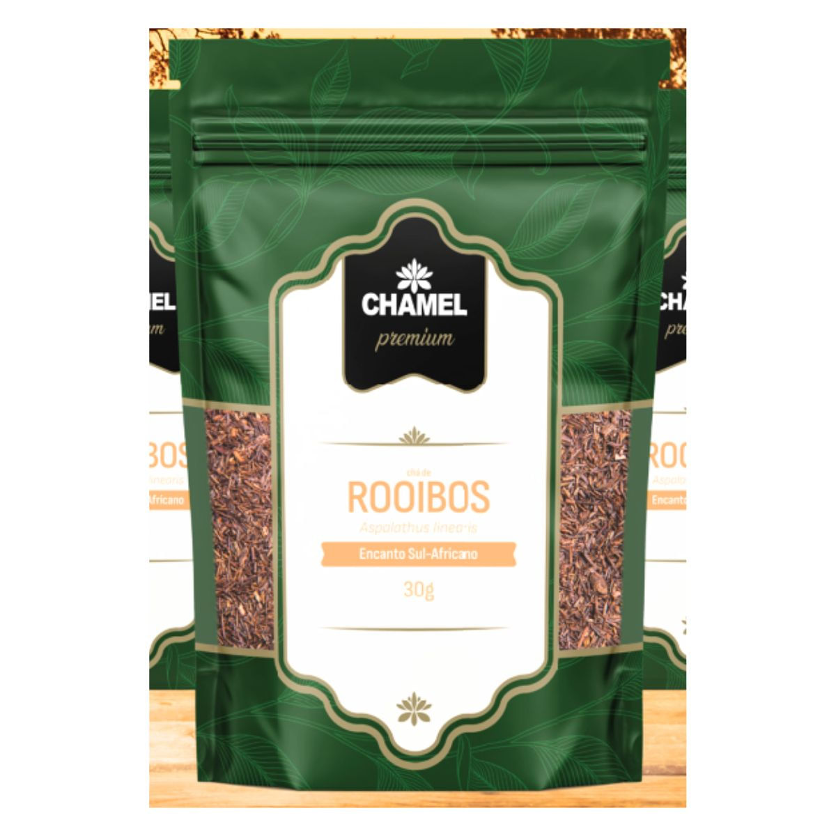 Chá de Rooibos (Aspalathus linearis) Encanto Sul-Africano 30g  Chamel Premium