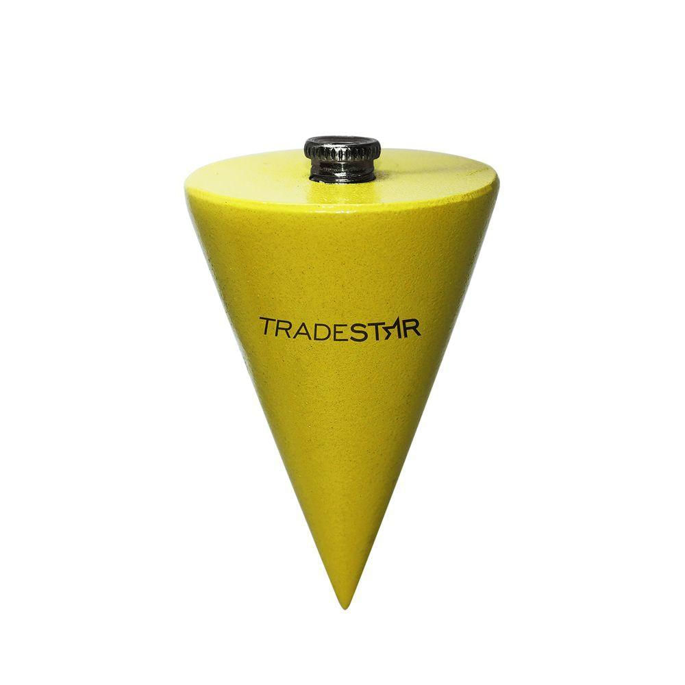 Prumo Parede 400g Em Aço Corda Nylon Taco Madeira Tradestar