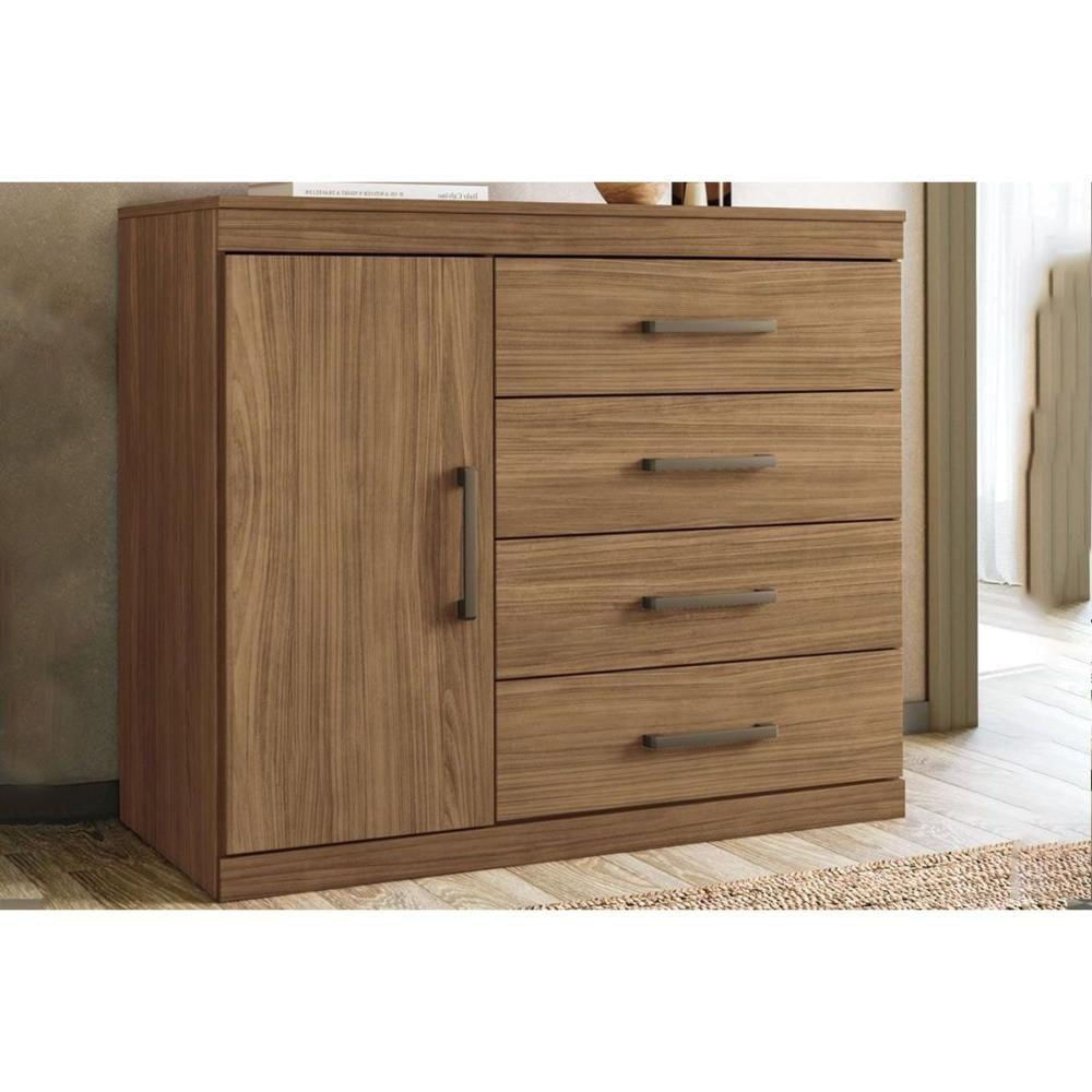 Cômoda Casal 1.4 Plus C/ 1 Porta E 4 Gavetas Jatoba - Santos Andirá