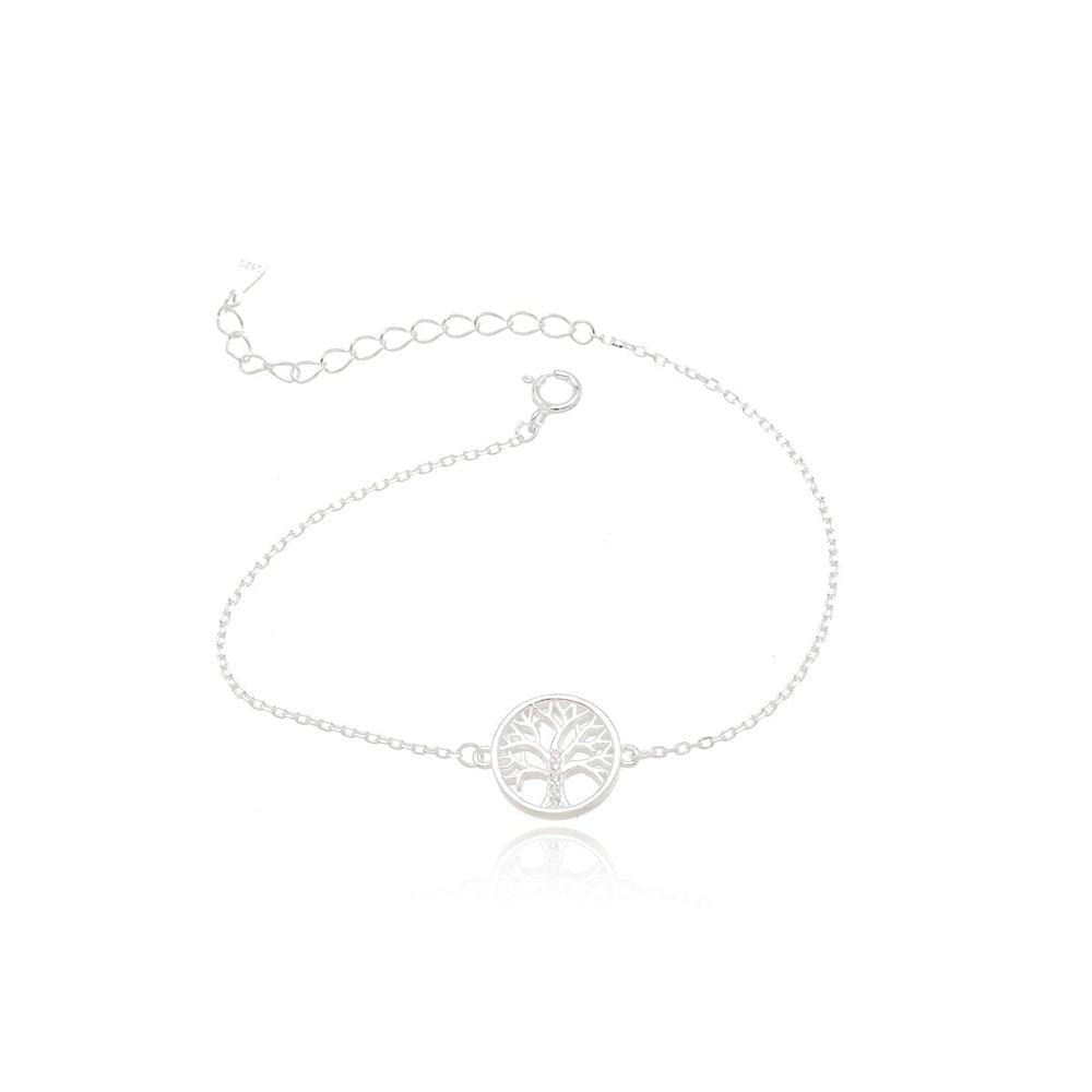 Pulseira Delicada Arvore Da Vida Prata 925