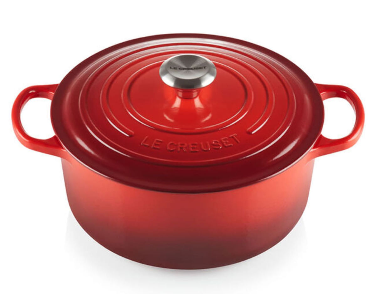 KIT JOGO DE 3 PANELAS LE CREUSET 1 CAÇAROLA BUFFET + 2 REDONDAS Vermelho