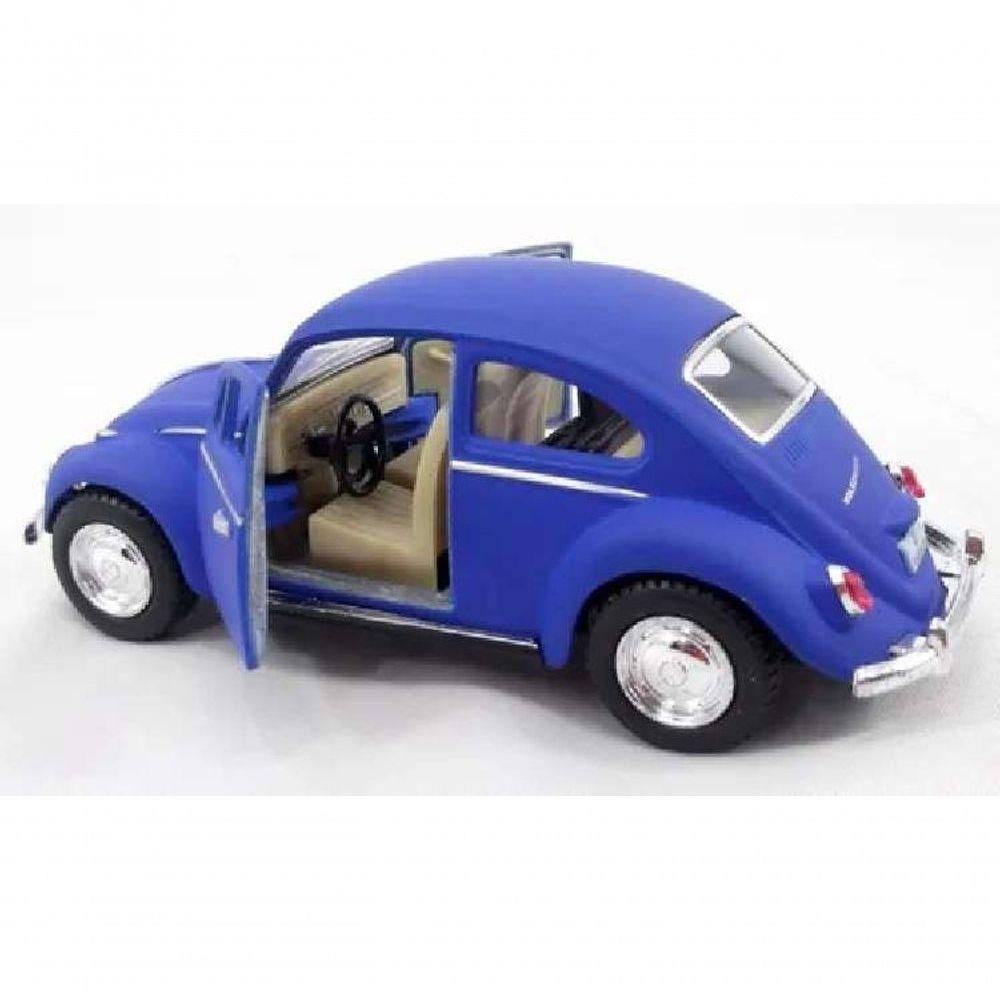 Miniatura Metal Volkswagen Fusca Azul Fosco 1967 Kt5057d Dm