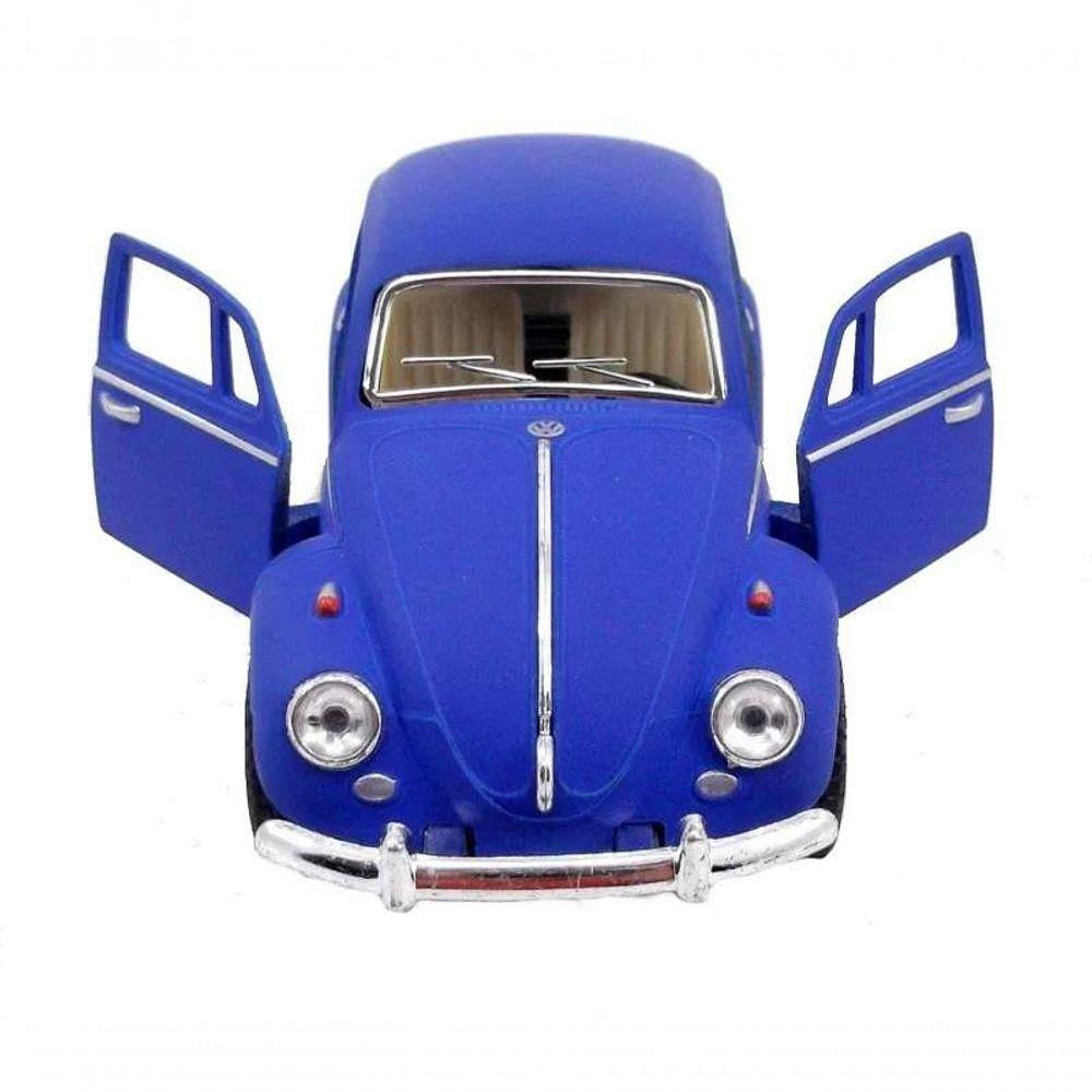 Miniatura Metal Volkswagen Fusca Azul Fosco 1967 Kt5057d Dm