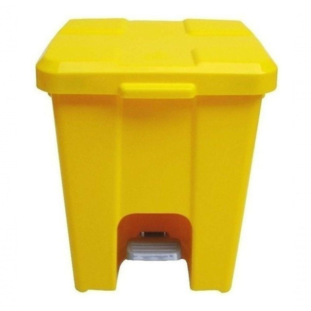 Cesto De Lixo 15 Litros Com Pedal Amarelo