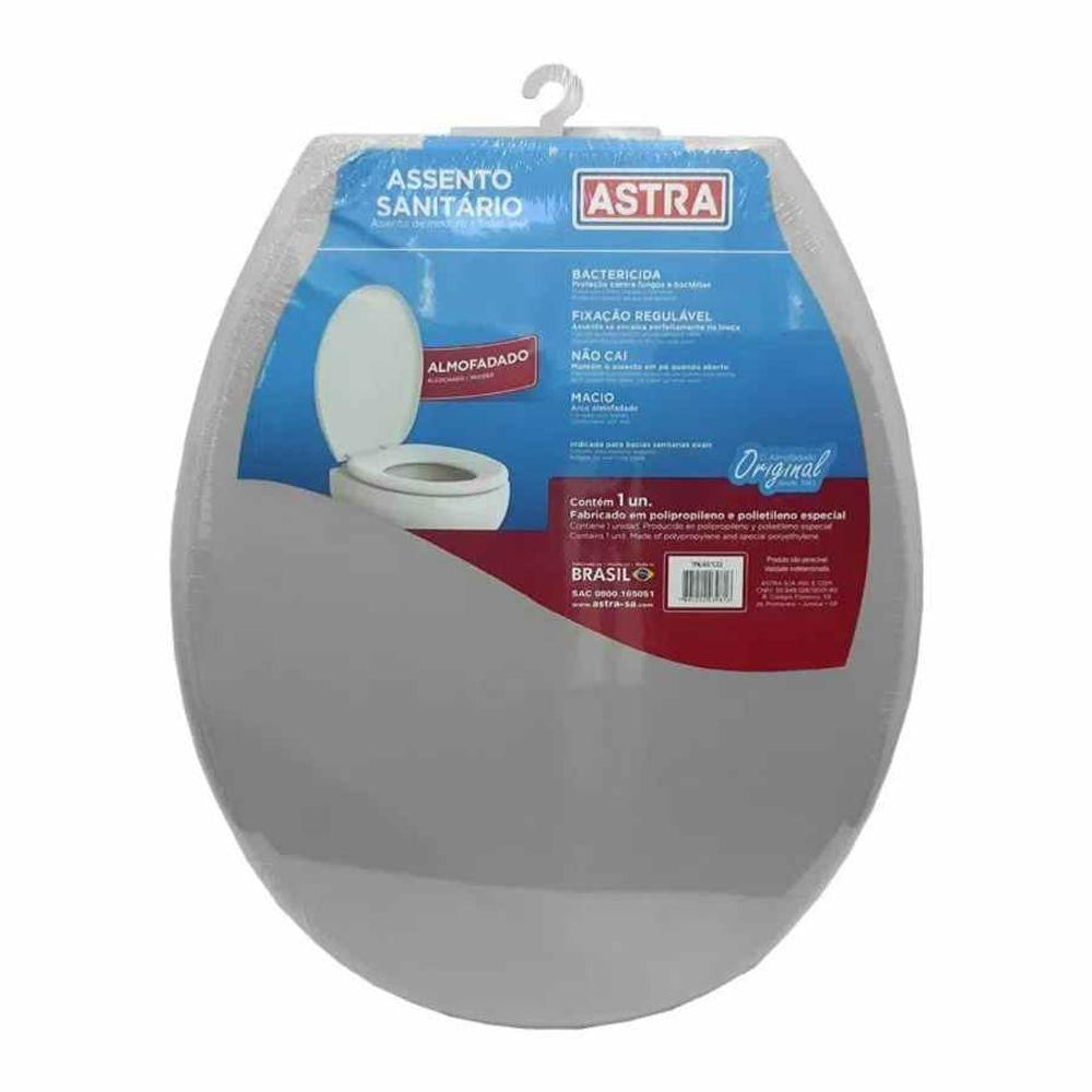 Assento Sanitário Astra Tpk-as Cinza Almofada