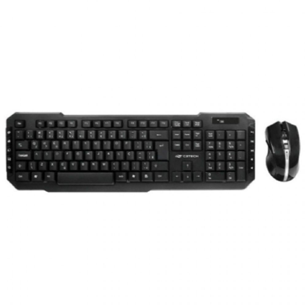 Kit Teclado E Mouse Sem Fio Multimídia C3 Tecrado