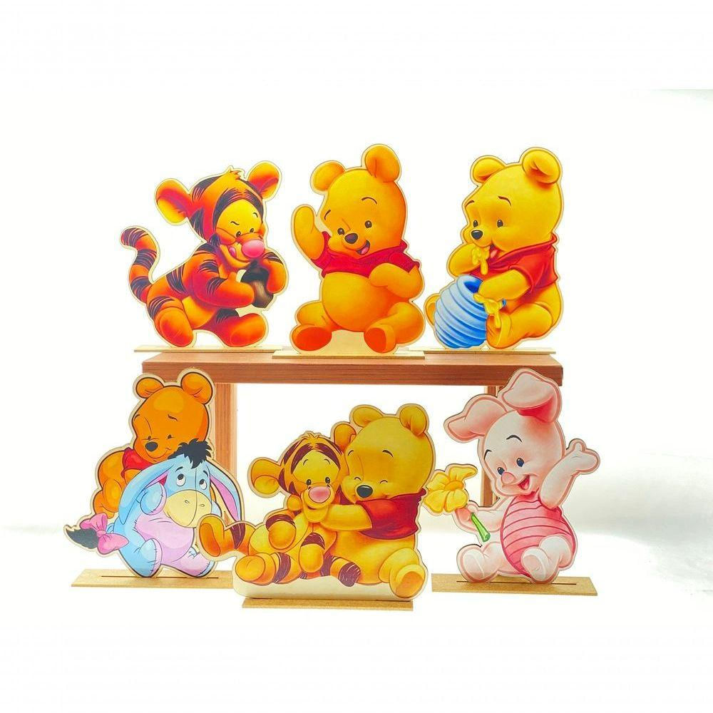 Kit Display De Mesa 10 Peças Para Festa Ursinho Pooh Baby Mdf