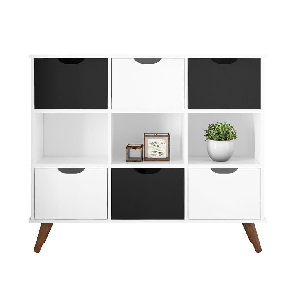 Nicho Organizador Vintage Haia Q01 Branco/Branco E Preto