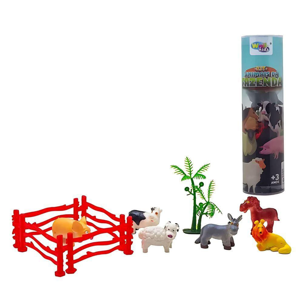 Kit Animais Da Fazenda - 11 Peças - Wellkids Unica Kit Animais Da Fazenda - 11 Peças - Wellkids