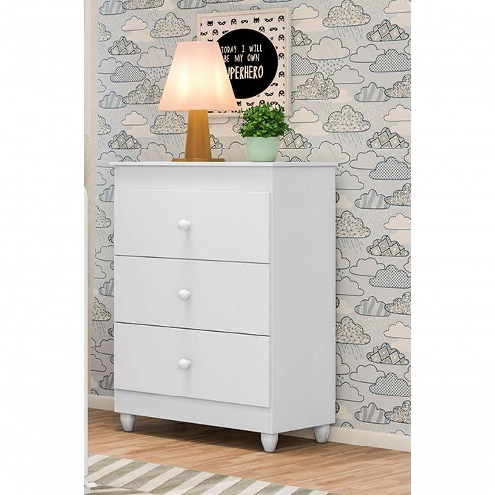 Quarto Bebe Sophia 100% MDF Berço Rodizio Cômoda roupeiro