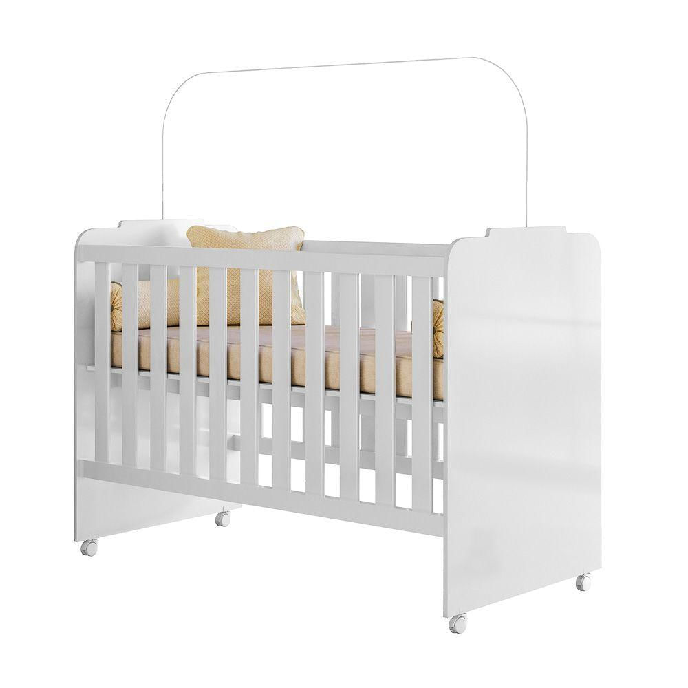 Quarto Bebe Sophia 100% MDF Berço Rodizio Roupeiro