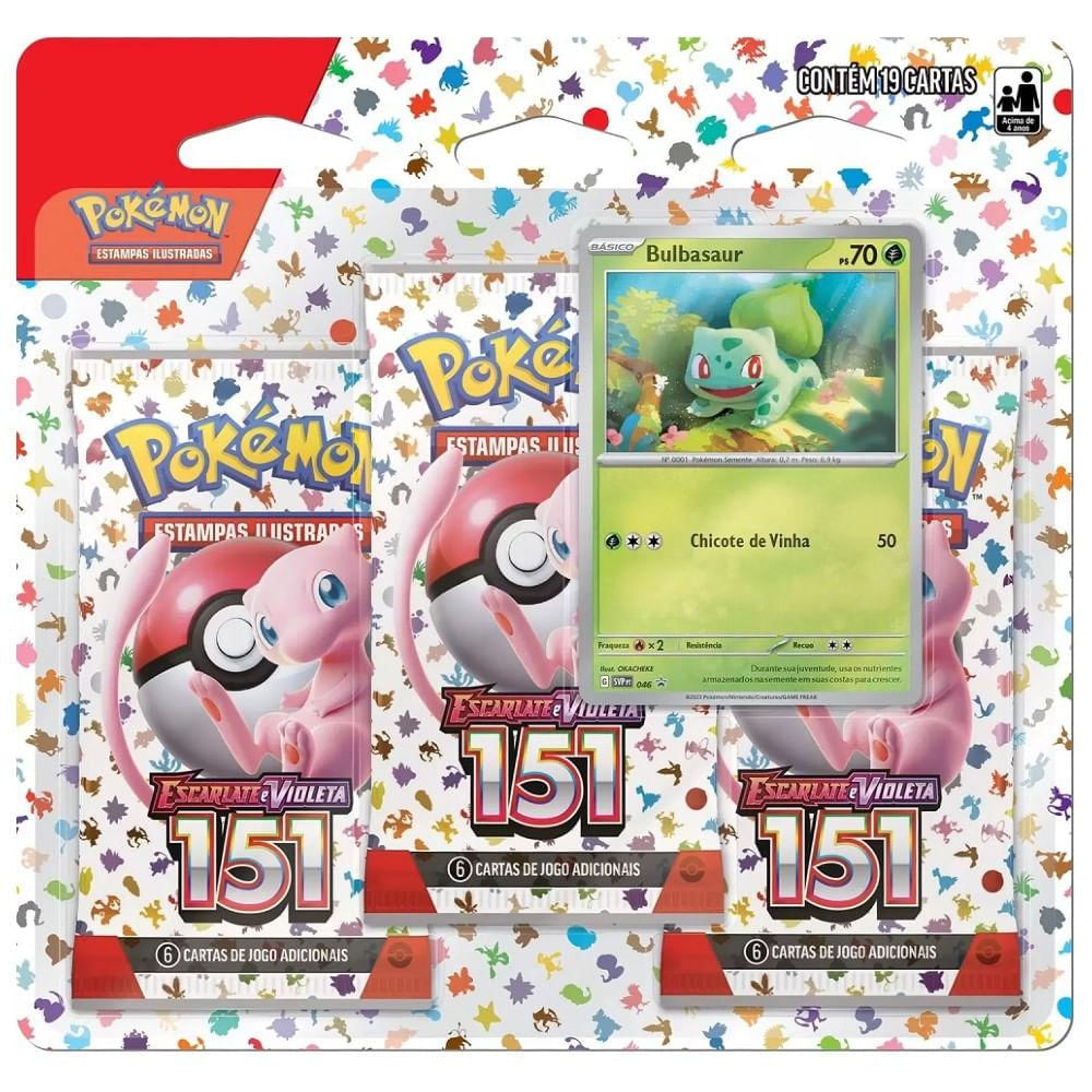 Pokémon Blister Triplo Bulbasaur - Copag