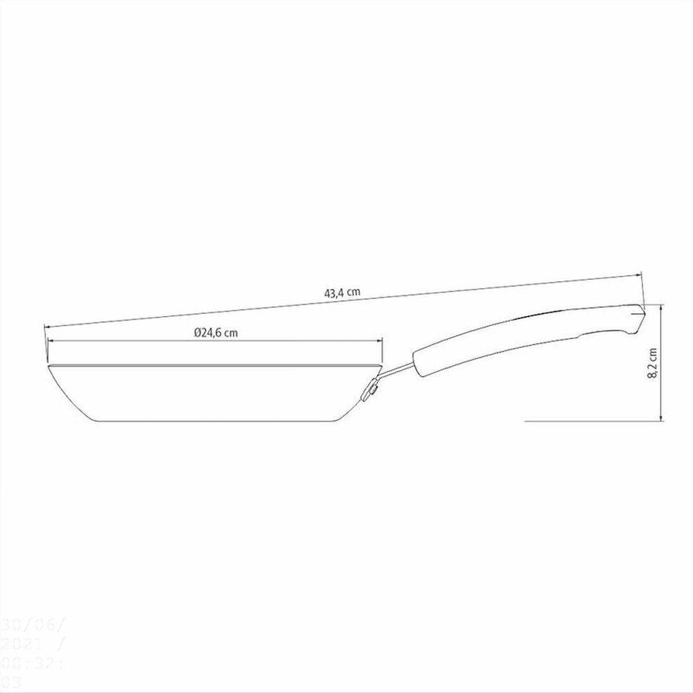 Frigideira Sicília Em Alumínio Antiaderente Starflon Excellent Avelã 24 Cm 1,2 L