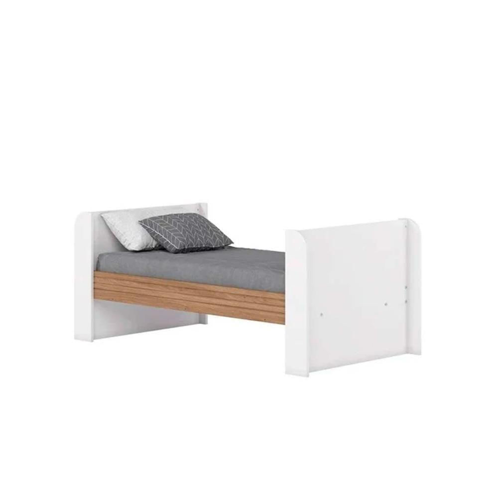 Quarto Infantil Completo Aconchego 2 Peças (1 Berço + 1 Cômoda) Qi83 Branco-jequitiba - Henn