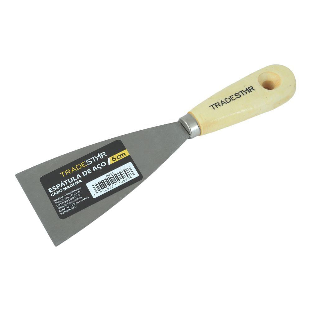 Espátula 6 Cm Aço Gesso Massa Corrida Multiuso Pintor Drywal