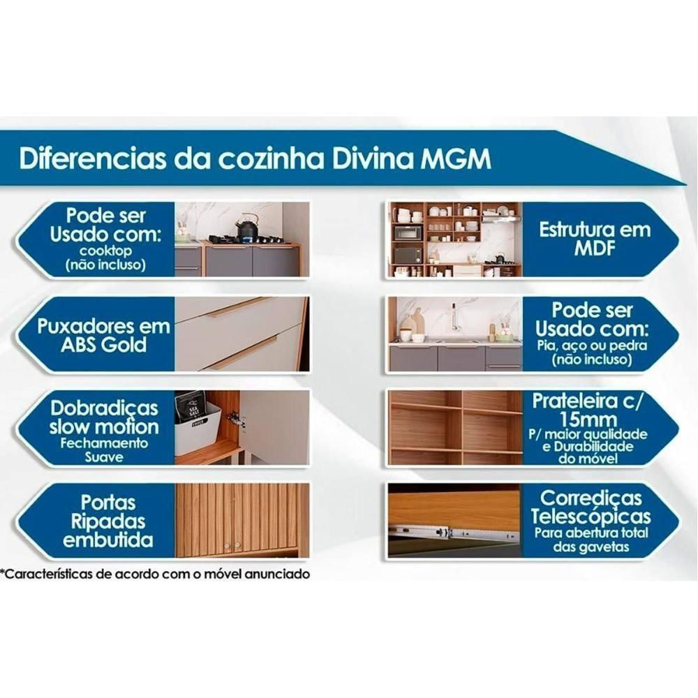 Paneleiro De Cozinha Esplêndida Torre Quente Com 4 Portas 2 Fornos 70cm Freijo-off White - Mgm