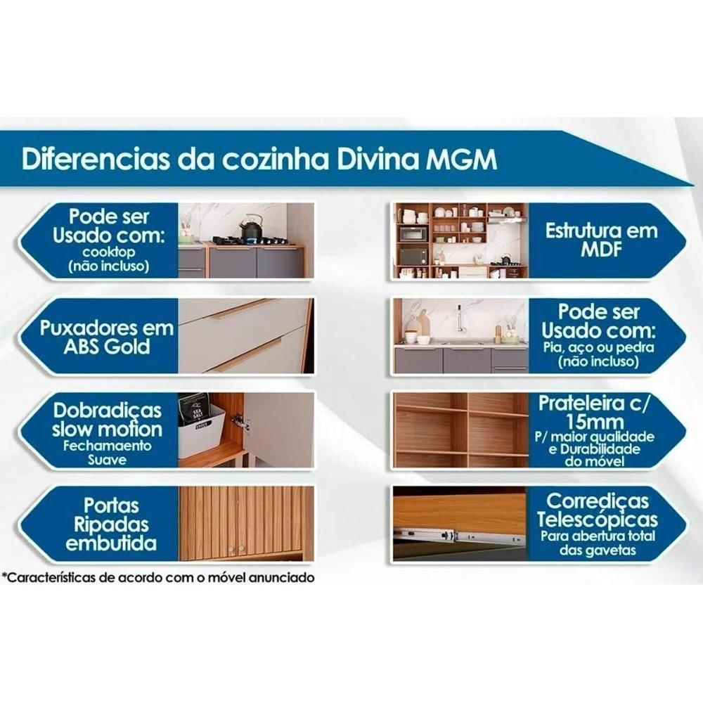 Paneleiro De Cozinha Esplêndida Torre Quente C-4 Portas 1 Forno 70cm Freijo-off White - Mgm