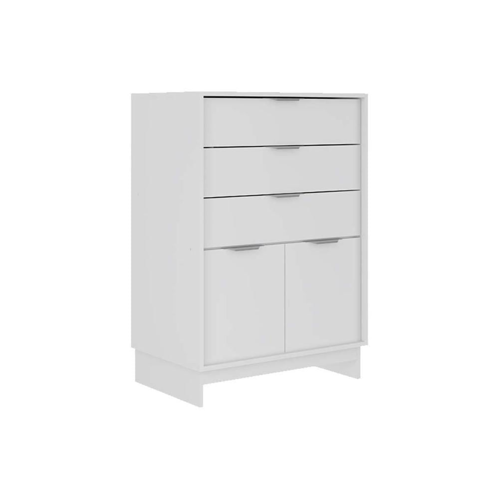 Cômoda De Quarto 1112 com 2 Portas E 3 Gavetas Branco - Carraro