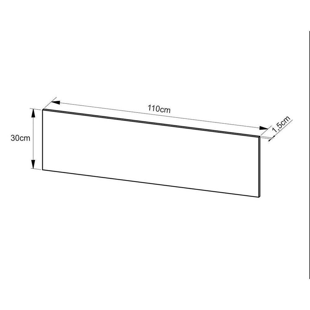 Multiuso Escritório Divisor De Mesa Me4183 110cm Preto - Tecno Mobili