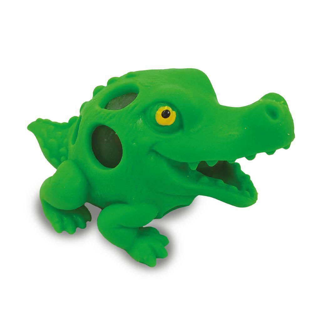 Brinquedo Squish Mania Crocodilo Engraçado De Apertar Variação Verde Escuro