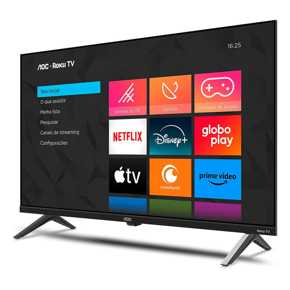 Smart TV AOC 42 Full HD Dolby Audio Roku TV - S5045/78G Preto / Bivolt