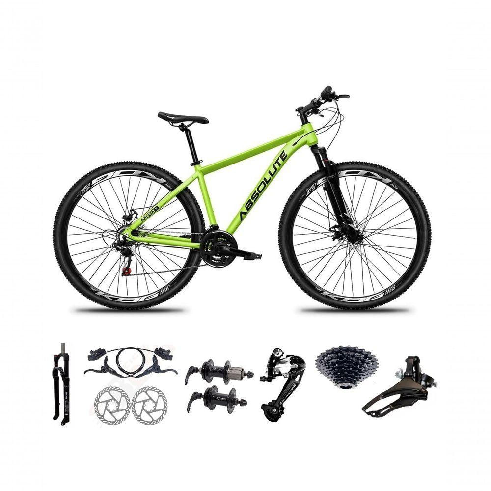 Bicicleta Aro 29 Absolute Nero 5 Freio Hidráulico K7 27v Garfo Com Trava - Verde Tam.19