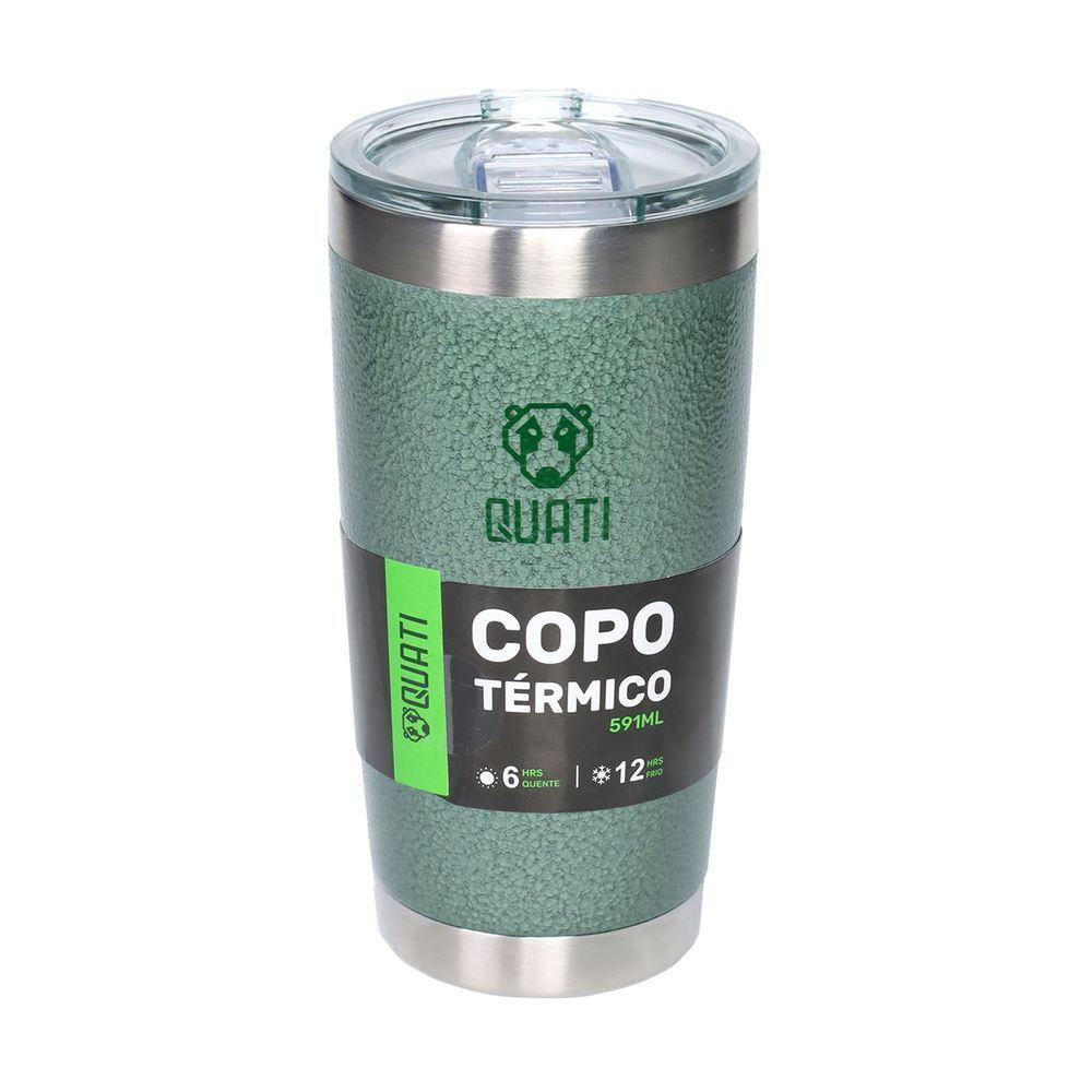 Copo Térmico Quati Com Tampa 591ml Verde V2 - Cv2ctml591