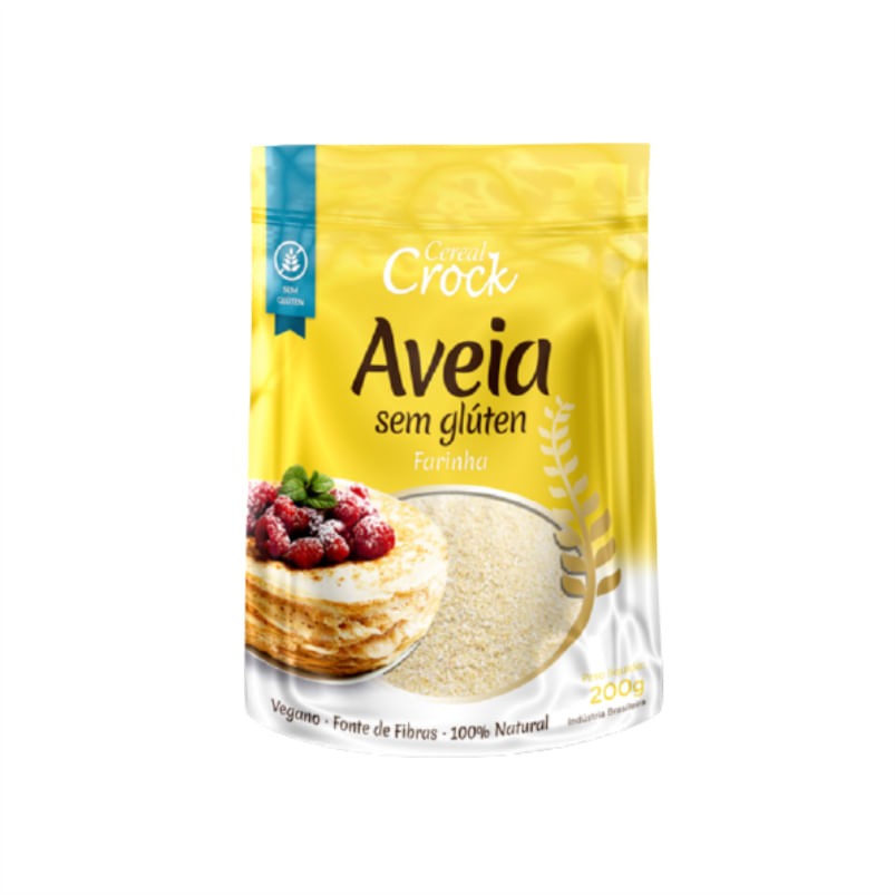 Farinha de Aveia Sem Glúten Leve Crock 200g