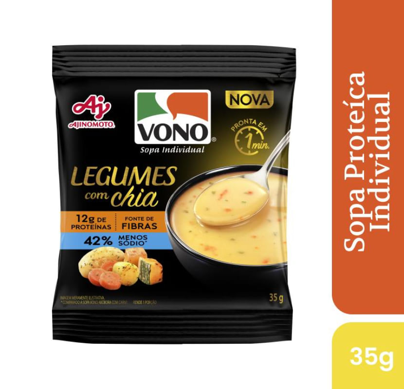 Sopa Cremosa Vono® Sabor Legumes Com Chia 35g