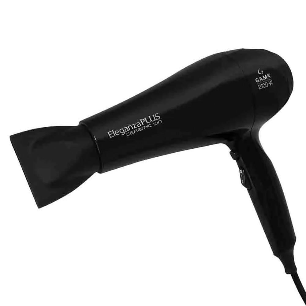 Secador De Cabelo Gama Eleganza Plus Ceramic íon 2100w Preto 127v