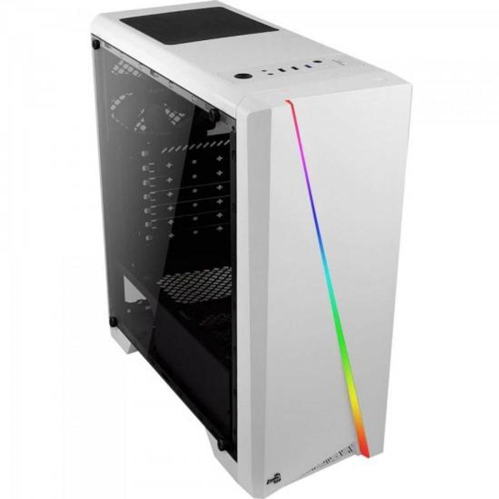 Gabinete Gamer Mid Tower Rgb Cylon Branco Aerocool