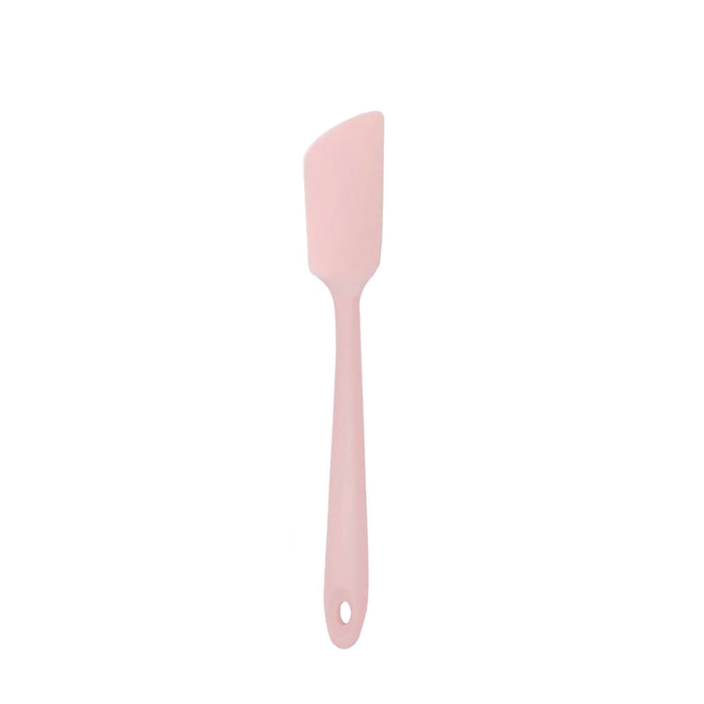 Espatula Reta Silicone Pao Duro Rosa 1un