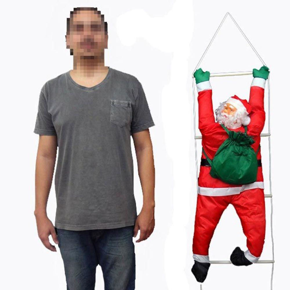 Papai Noel Subindo Escada Natal Decoracao Enfeite Natalino