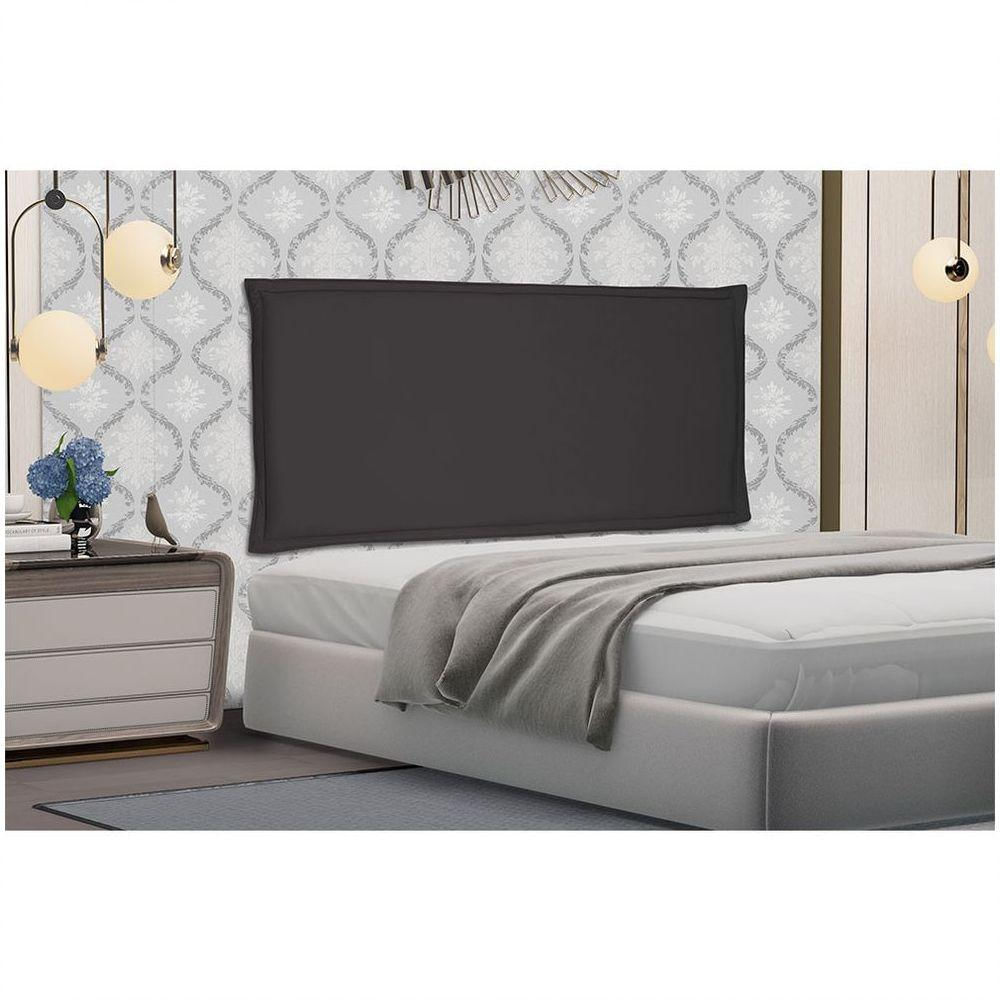 Cabeceira Painel Solteiro 0,90m Veneza Suede Preto